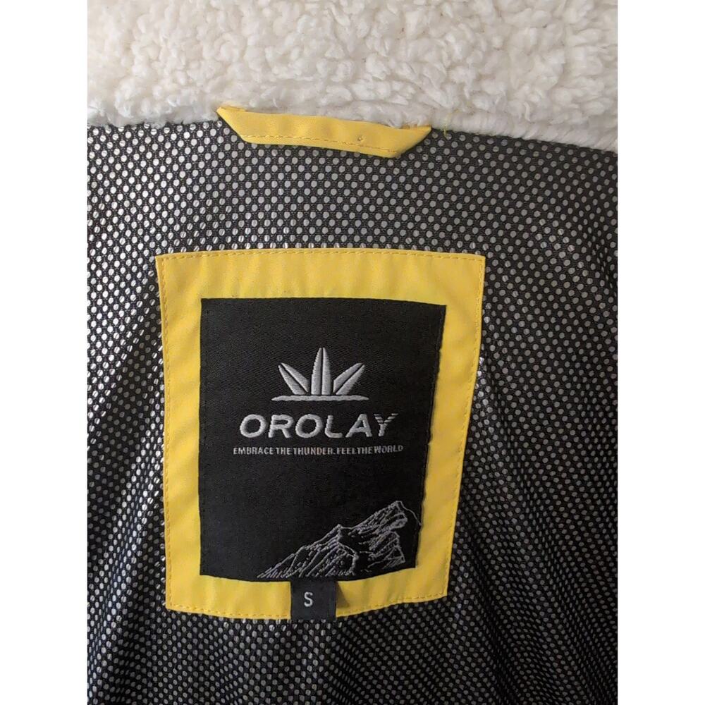 Orolay yellow outdoor puffer down insulated winter snow jacket Sm - Picture 11 of 14